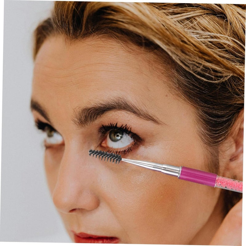 2Pcs Rhinestone Eyelash Brushes with Caps Spiral Lash Applicator Tool for Effortless Curling - Image 4